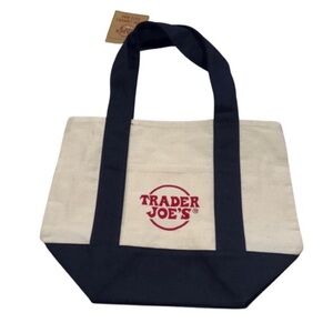 Trader Joe's Everyday Mini Canvas Tote Bag • NEW WITH TAGS